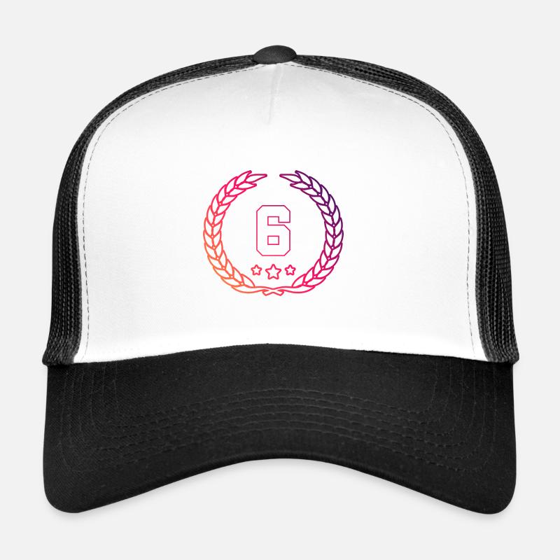 6 Couronne de chiffres Casquette trucker 