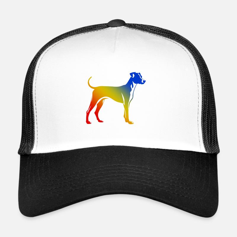 Whippet Chien Coloré Casquette trucker 