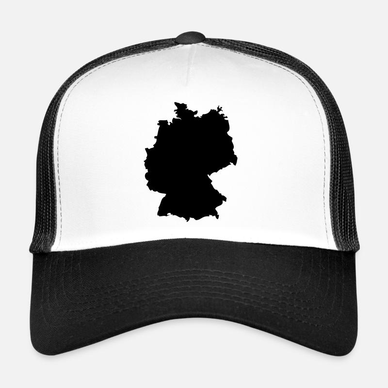 deutschland - Trucker Cap - Weiß/Schwarz