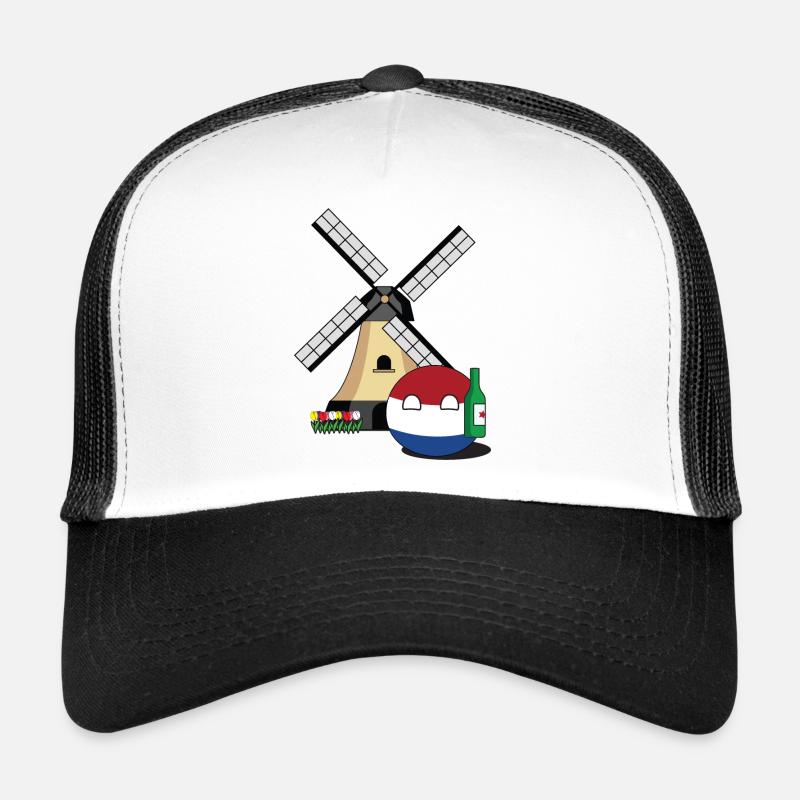NetherlandsBall I - Trucker Cap - white/black
