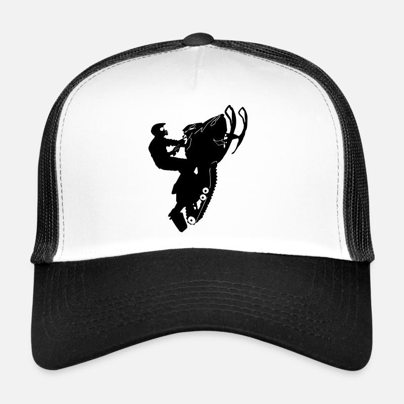 Snowmobile cleasanna tiománaí - Trucker Cap - white/black