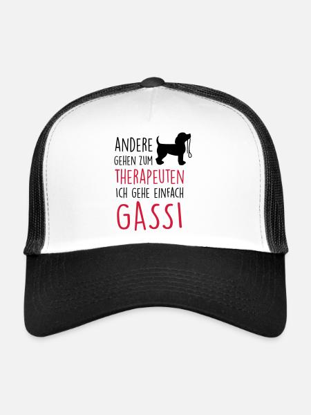 Gassi Therapeut Hund - Trucker Cap - Weiß/Schwarz