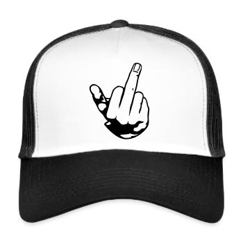 Finger - Trucker Cap - white/black - Front