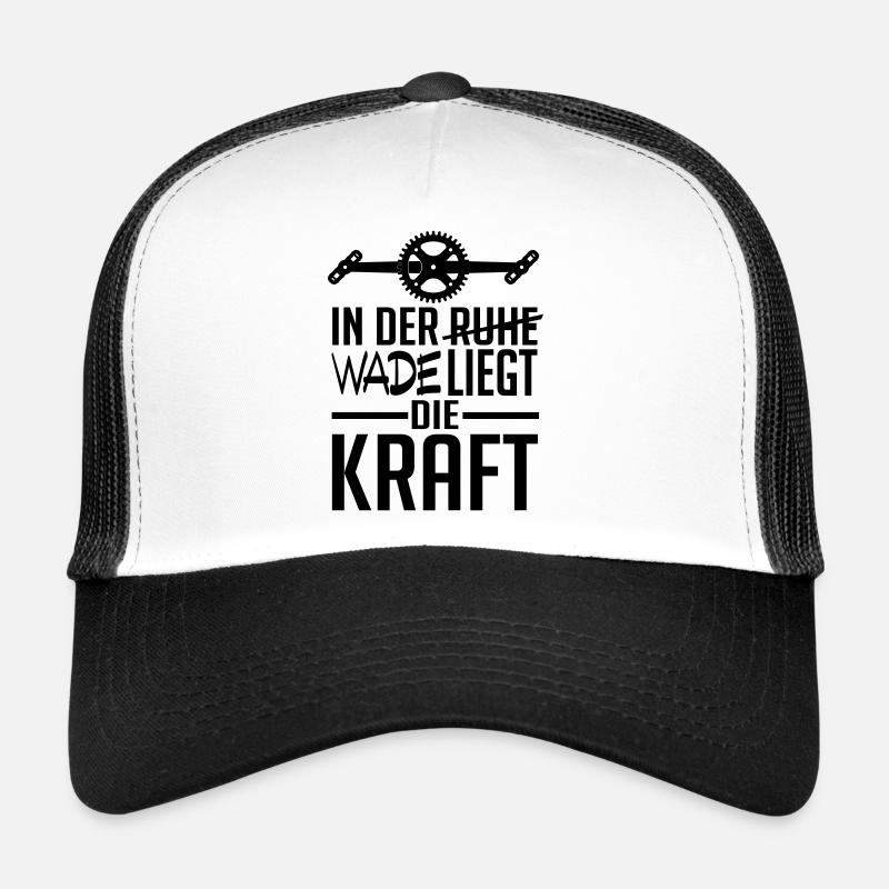 In der Wade liegt die Kraft - Trucker Cap - Weiß/Schwarz