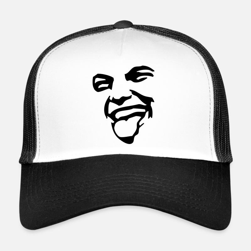 Gesichts - Trucker Cap - Weiß/Schwarz