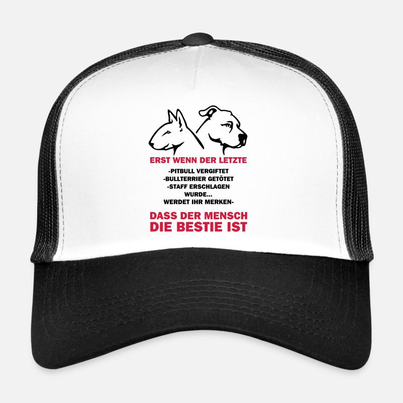 351 Der Mensch ist die Bestie - Trucker Cap - Weiß/Schwarz