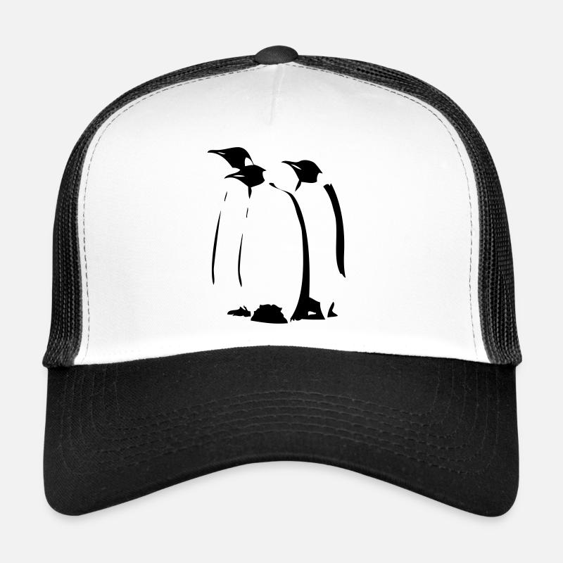 Pinguine - Trucker Cap - Weiß/Schwarz