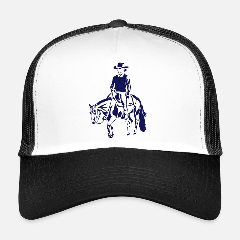 Freizeitpferd Westernreiter - Trucker Cap - Weiß/Schwarz