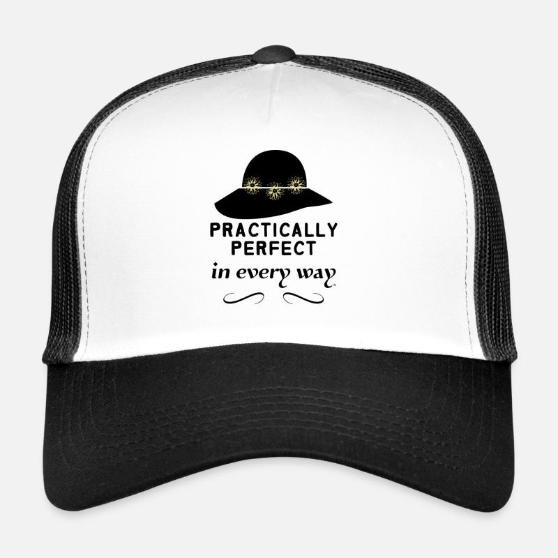 Supercalifragilistichesspiralidoso - Trucker Cap - Weiß/Schwarz