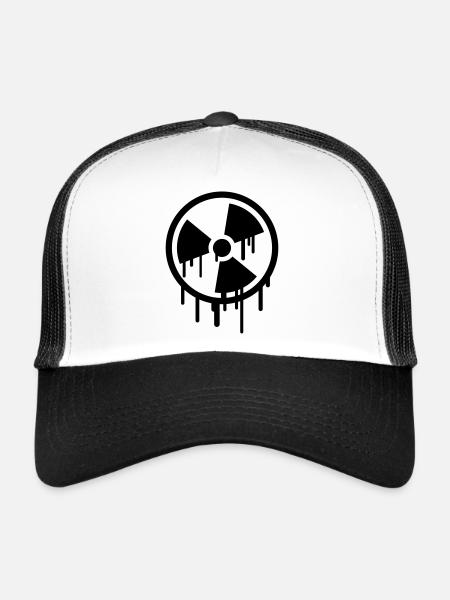 Atom Symbol Graffiti - Casquette trucker  - blanc/noir - Devant