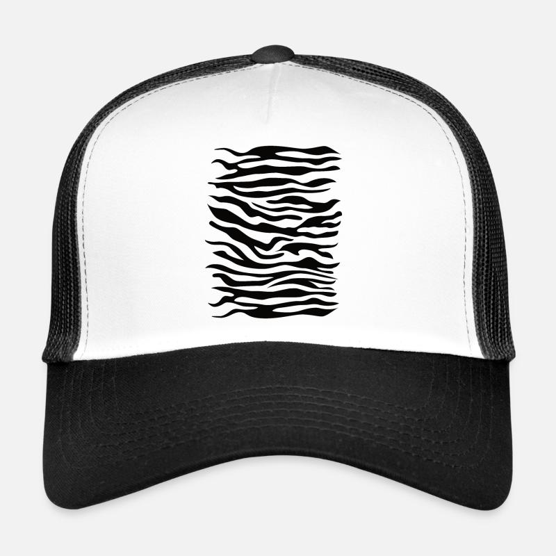 Zebra pattern black Trucker Cap