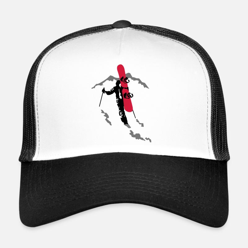 Freerider Snowboarder - Trucker Cap - Weiß/Schwarz