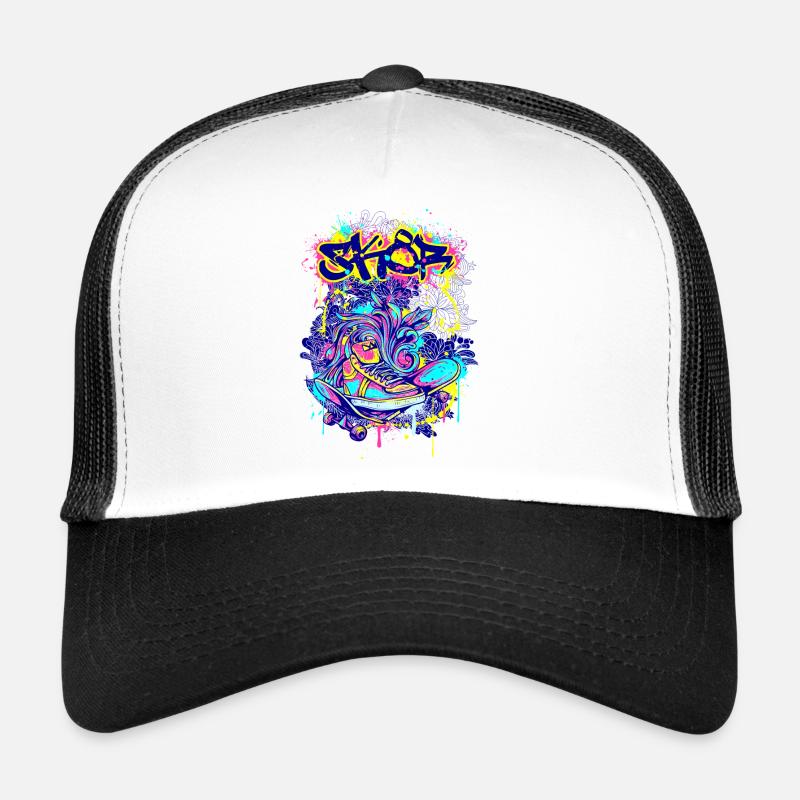 Luistelija SK8 - Trucker cap - hvid/sort