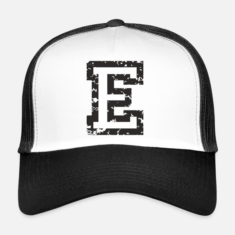 E (Vintage Weiß) Buchstabe E Trucker Cap