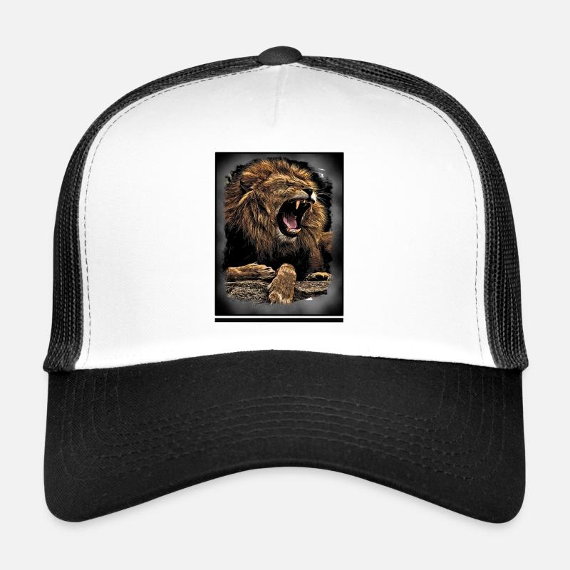 Löwe - Trucker Cap - Weiß/Schwarz