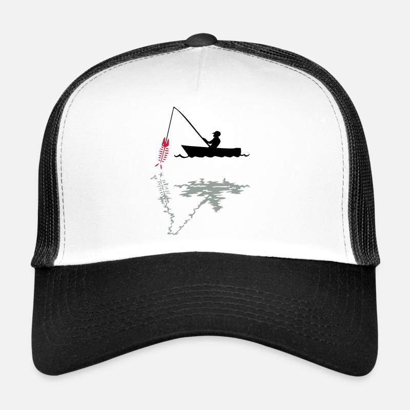 pêcheur - Casquette trucker  - blanc/noir