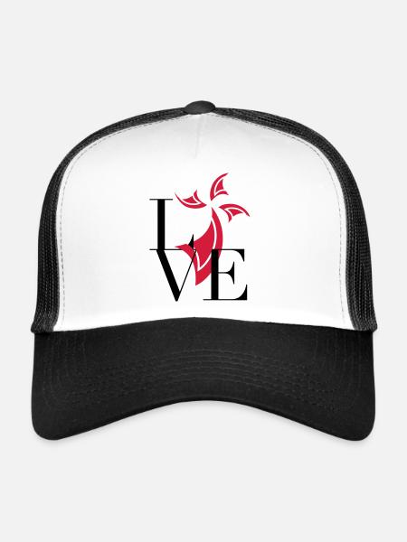 BREIZH LOVE HERMINE - Casquette trucker  - blanc/noir - Devant