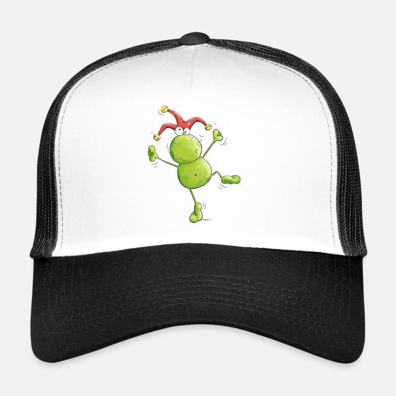 Karneval Frosch - Trucker Cap - Weiß/Schwarz