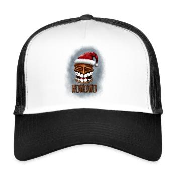 Tiki santa - Casquette trucker  - blanc/noir - Devant