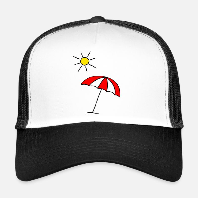 Soleil parasol vacances plage été chaud Casquette trucker 