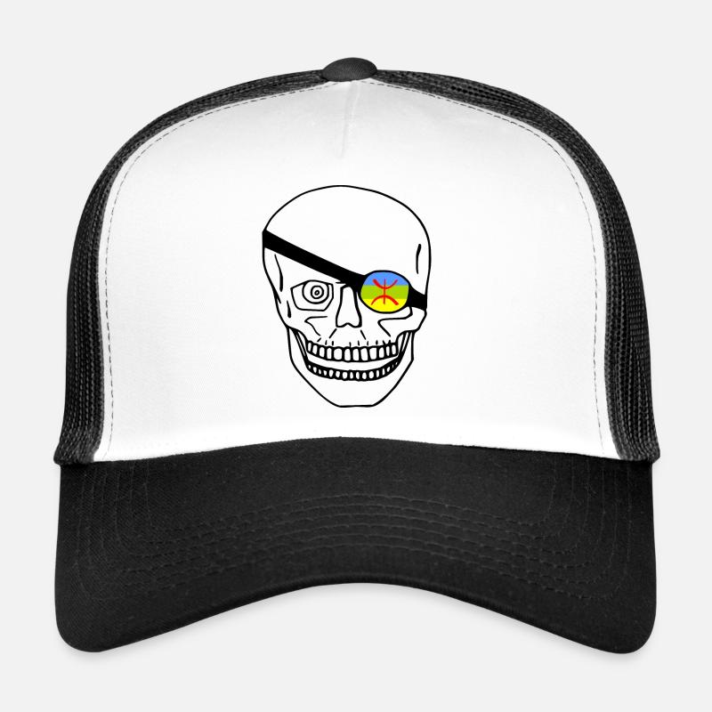 Crâne de drapeau amazigh Casquette trucker 