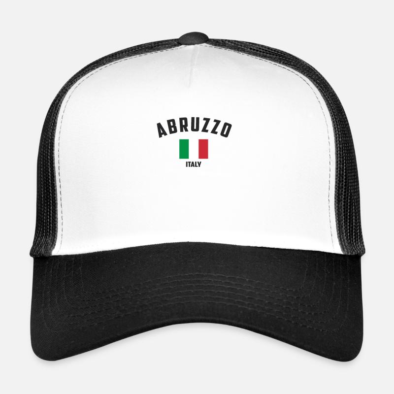 Abruzzes - Casquette trucker  - blanc/noir