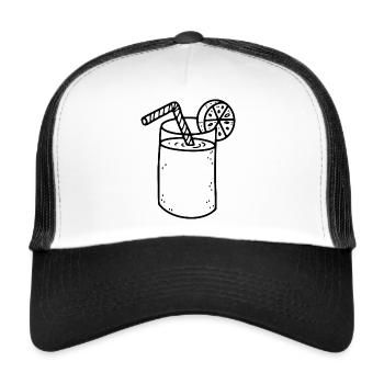 Glas Limonade - Trucker Cap - Weiß/Schwarz - Vorne