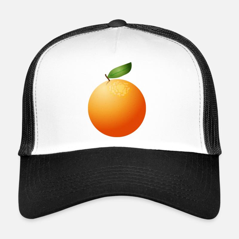grosse orange juteuse avec feuille Casquette trucker 
