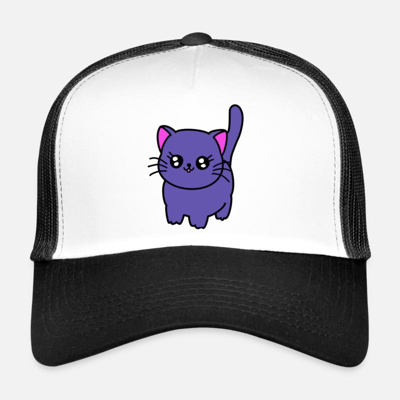 Chat violet Casquette trucker 
