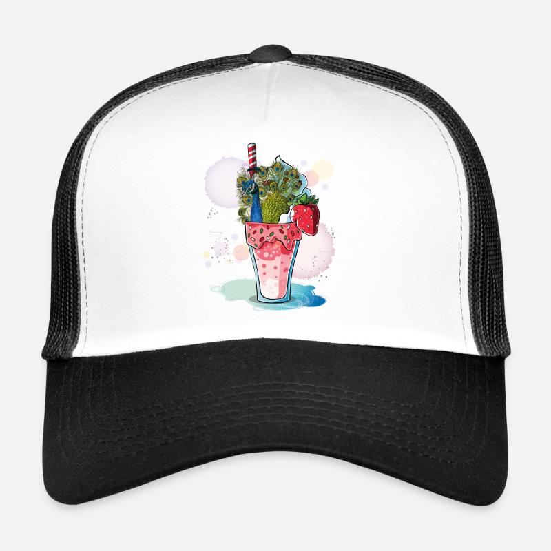 Pfau - Trucker Cap - Weiß/Schwarz