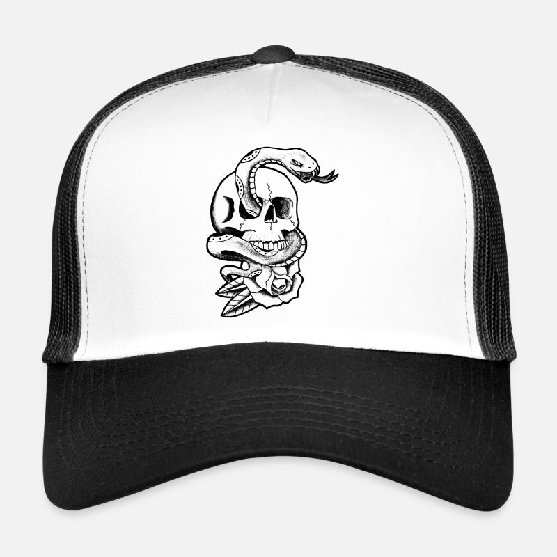 Needleswing Tattoo Leipzig Skull and Snake Casquette trucker 
