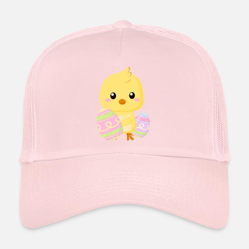 Cute little Easter chick with Easter eggs Trucker Cap