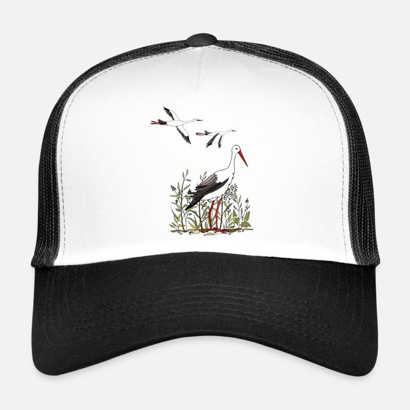 Störche - Trucker Cap - Weiß/Schwarz