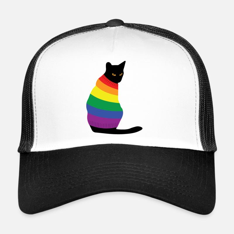 chat arc-en-ciel Casquette trucker 