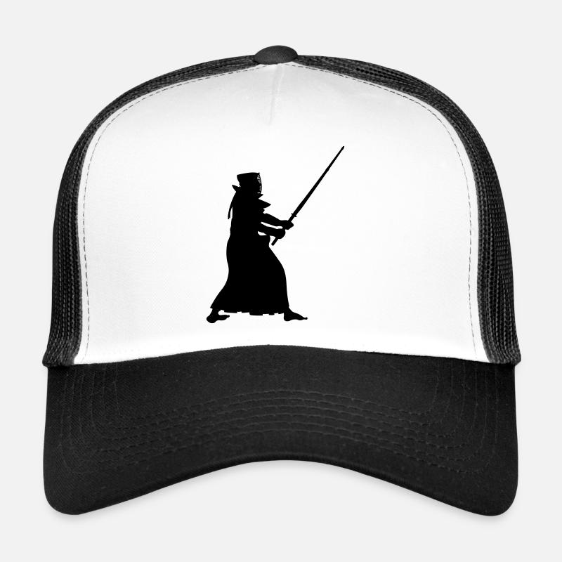 Kendo - Casquette trucker  - blanc/noir