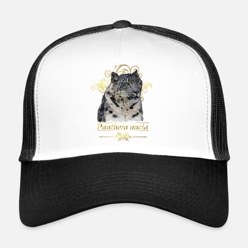 Schneeleopard - Trucker Cap - Weiß/Schwarz