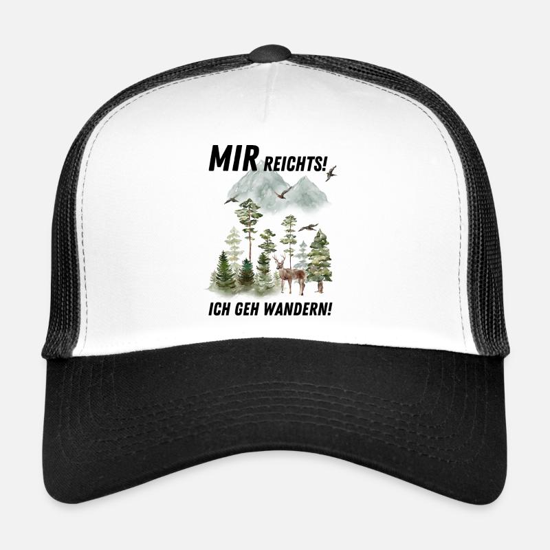Mir reichts, ich gehe wandern! - Trucker Cap - Weiß/Schwarz