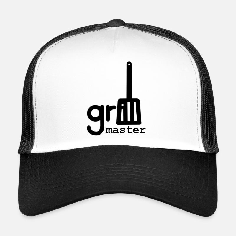maître de gril - Casquette trucker  - blanc/noir