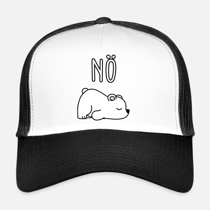 Nö Eisbär Statement Faulenzer Lustiger Spruch Trucker Cap