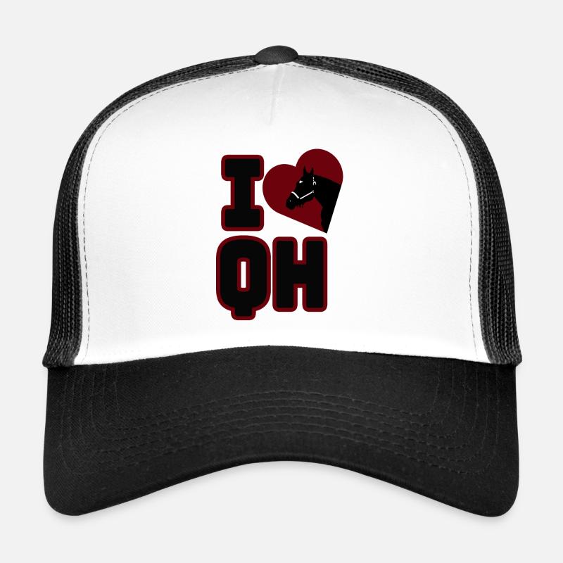 I LOVE QH - Trucker Cap - Weiß/Schwarz