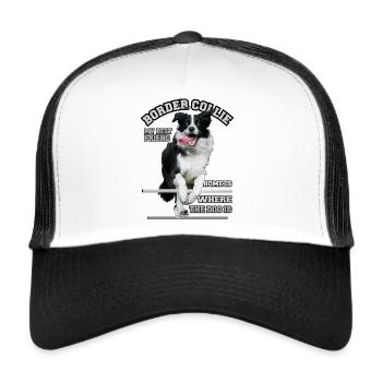 Border Collie - Agilite - Beste Hunde - Trucker Cap - Weiß/Schwarz - Vorne