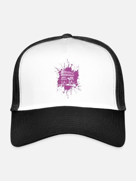 | de l’Arc de triomphe Arc de Triomphe Paris | Éclabousser - Casquette trucker  - blanc/noir - Devant