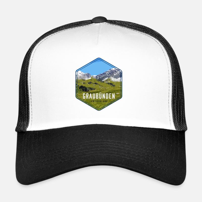 Panorama alpin des Grisons Casquette trucker 