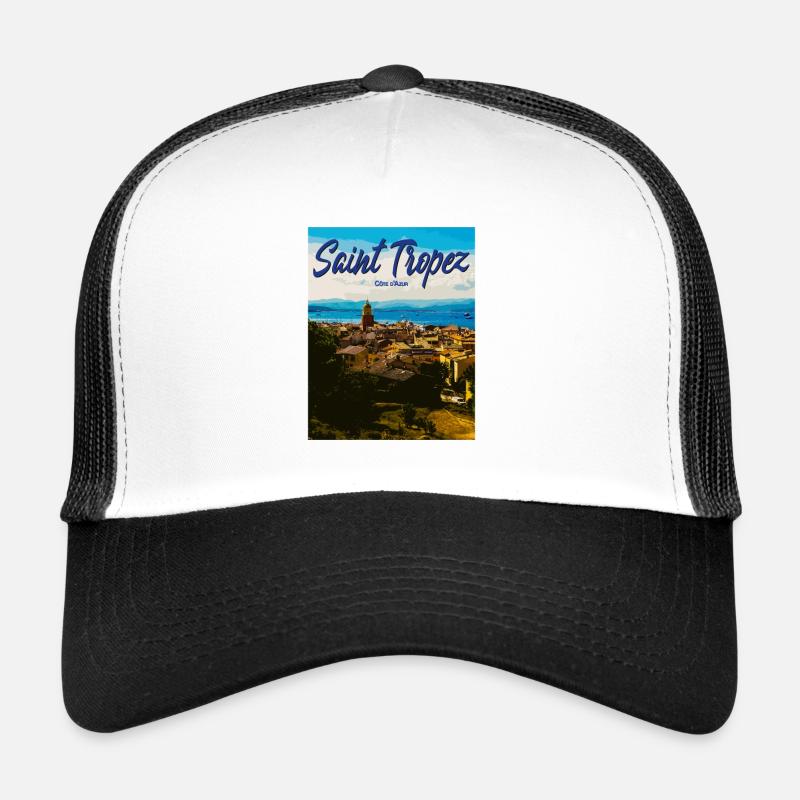 Saint Tropez Coastal Flair Côte d'Azur - Trucker Cap - white/black