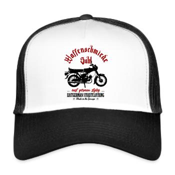Waffenschmiede Suhl - Simson S51 - IFA - east - Trucker Cap - Weiß/Schwarz - Vorne