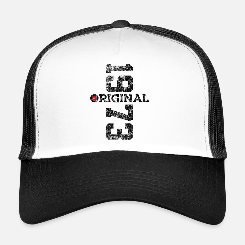 53. GEBURTSTAG ORIGINAL 1973 - Trucker Cap - Weiß/Schwarz