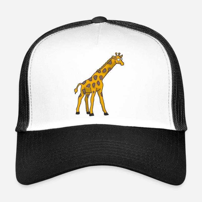 Girafe 1 - Casquette trucker  - blanc/noir