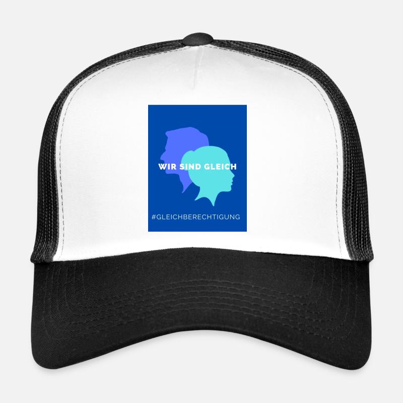 Wir sind gleich - Trucker Cap - Weiß/Schwarz