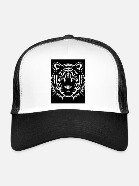 #1Tiger Collection - Trucker Cap - Weiß/Schwarz