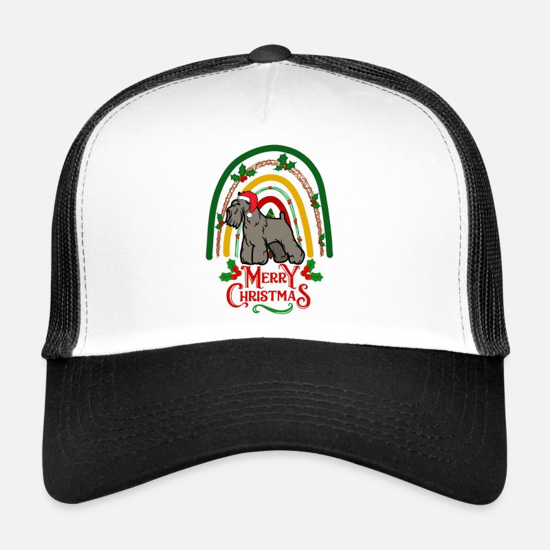 Schnauzer Chien de Noël Casquette trucker 